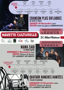 PRENEZ LE BUS POUR ALLER AU SPECTACLE EN NOVEMBRE !